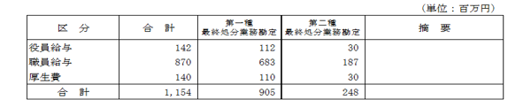 （2）役員及び職員の給与費の明細