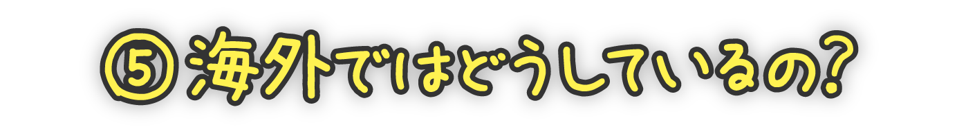 ⑤海外ではどうしているの？