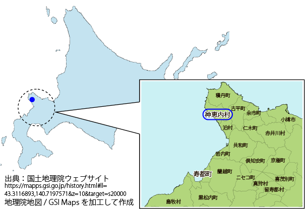 神恵内村の位置