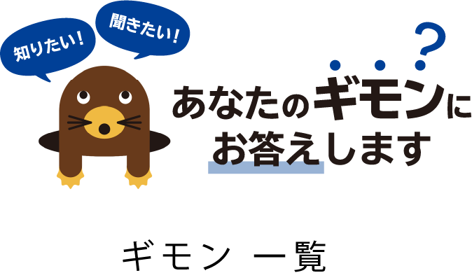 知りたい！ 聞きたい！ あなたのギモンにお答えします? ギモン 一覧