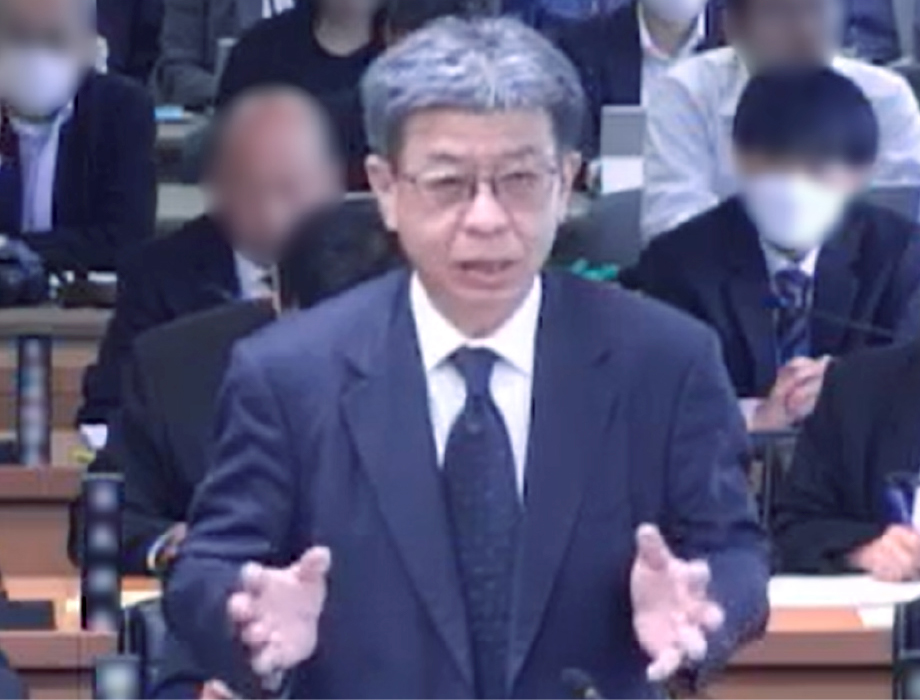 地層処分事業を説明するNUMO専務理事 田川